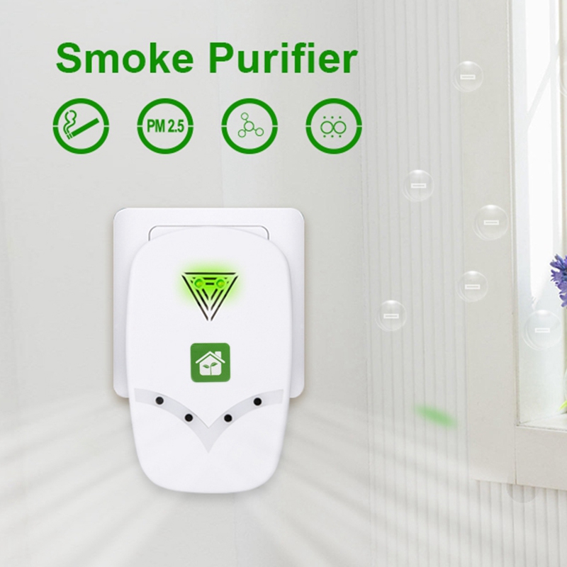 

Pluggable Air Purifier Negative Ion Generator Mini Smoke Purifier for Small Space,Air Freshener Remove Smell-EU Plug