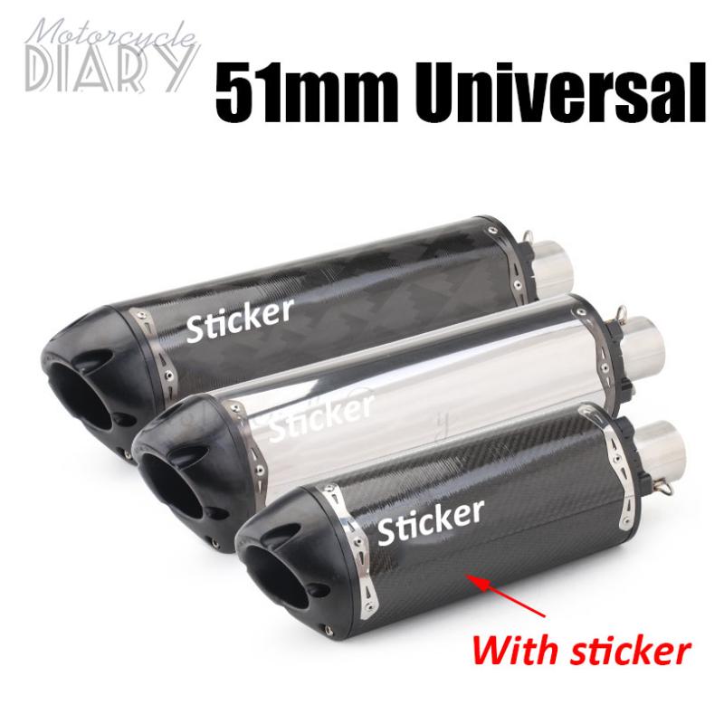 

51mm Universal Modified Motorcycle Exhaust Pipe CNC For Two Brother Bro Two-Brother CBR650 R1 R6 R3 Escape Moto USA Carbon Fiber