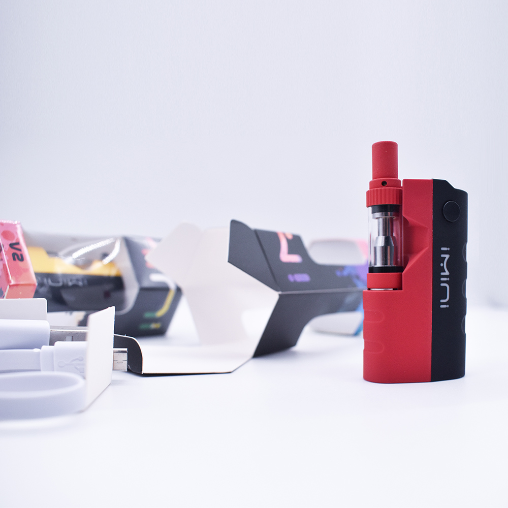 

Original imini V2 Thick Oil Kit 650mAh Battery Box Mod 510 Thread 0.5ml 1.0ml Imini I1 Tank Cartridge Vaporizer Kits Authentic