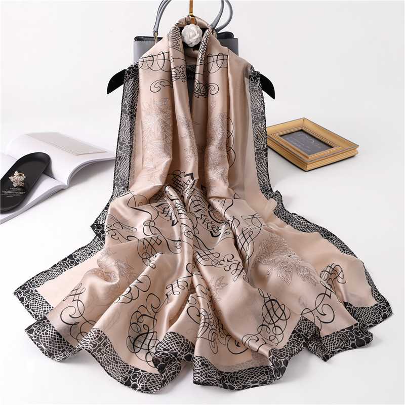 

2020 New Women Silk Scarf Shawls and Wraps Spring Summer Foulard Scarves Head Hijab Beach Stole Bufanda