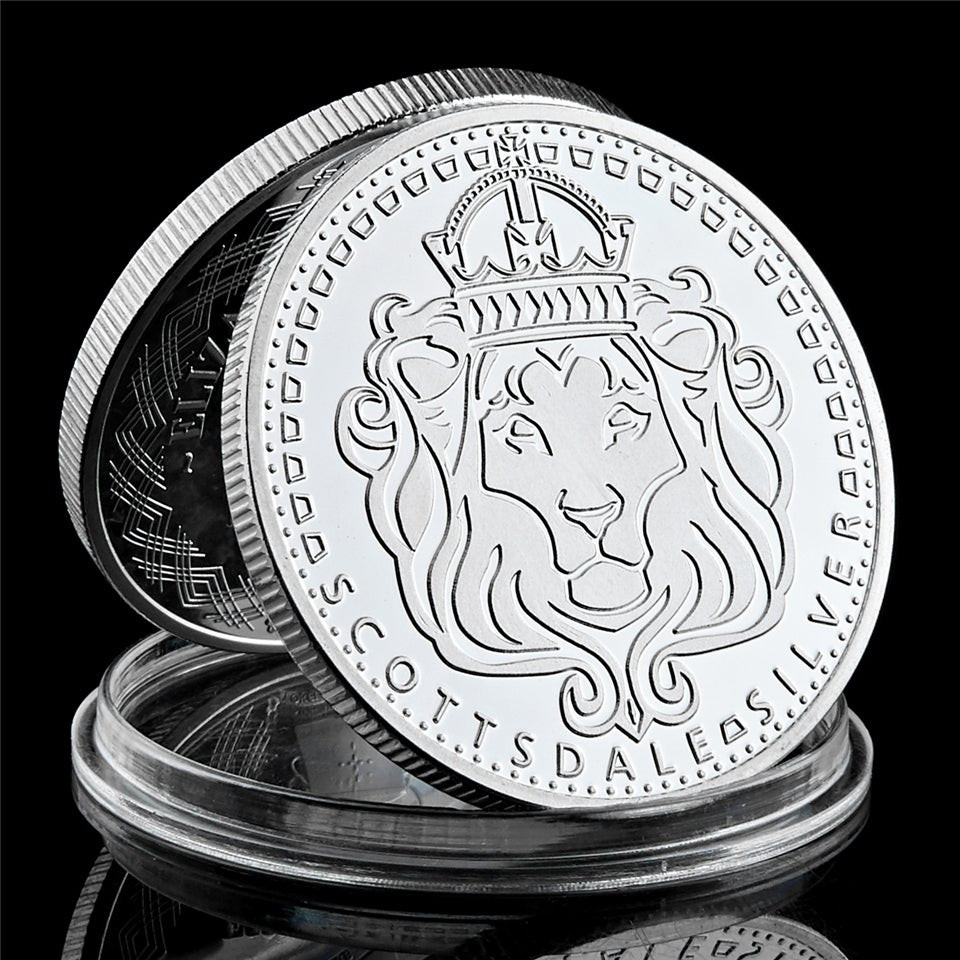 Scottsdale Mint Omnia Paratus 1 Troy OZ Silver Plated Coin Craft Collection With Hard Acrylic Capsule-image-584914339