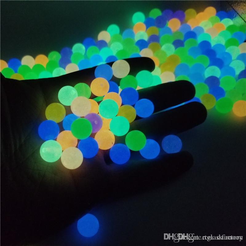 

Luminous Glowing 6mm 8mm10mm 12mm Quartz Terp Pearl Ball Insert with Red Blue Green Clear Glass Top Pearls for Smoking Nail