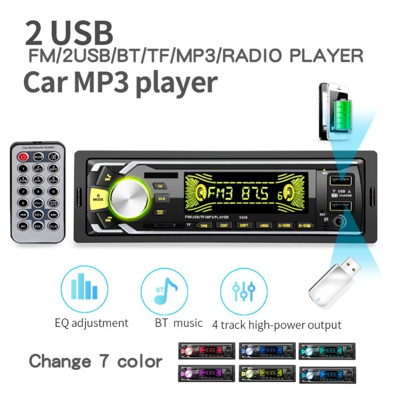 

5Pcs/Lot Radio Car Autoradio 1 Din Bluetooth SD MP3 Player Coche Radios Estereo Poste Para Auto Audio Stereo Carro 2 USB 5009