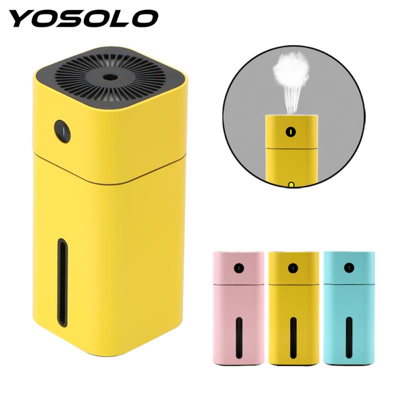 

YOSOLO Mini Ultrasonic Square Humidifier USB Car Air Purifier Aroma Essential Oil Diffuser LED Night Light Auto Accessories