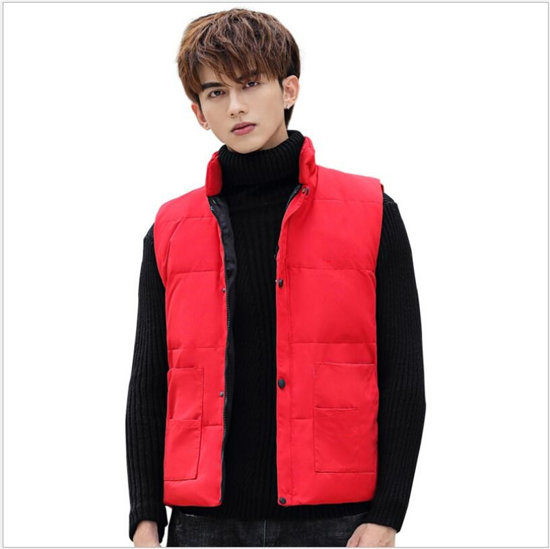 

Winter men's warm solid down vest sleeveless down jacket Classic Feather Weskit Jackets Casual bodywarmer Vests Coat Puffer Doudoune Homme, Customize