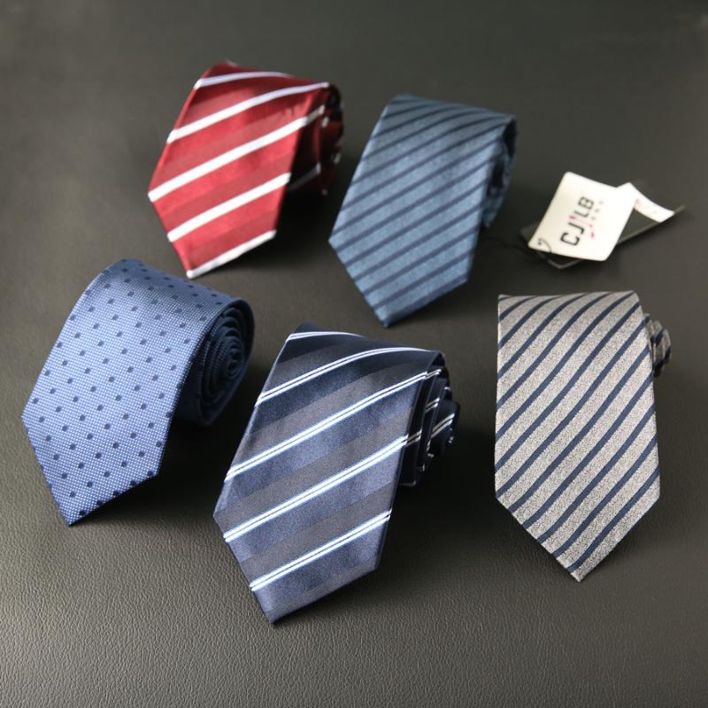 

ORINERY 38 Colors Hot Sale Fashion Jacquard 8CM Ties for Men Striped Silk Necktie Business Men Wedding Dress Shirt Accessories