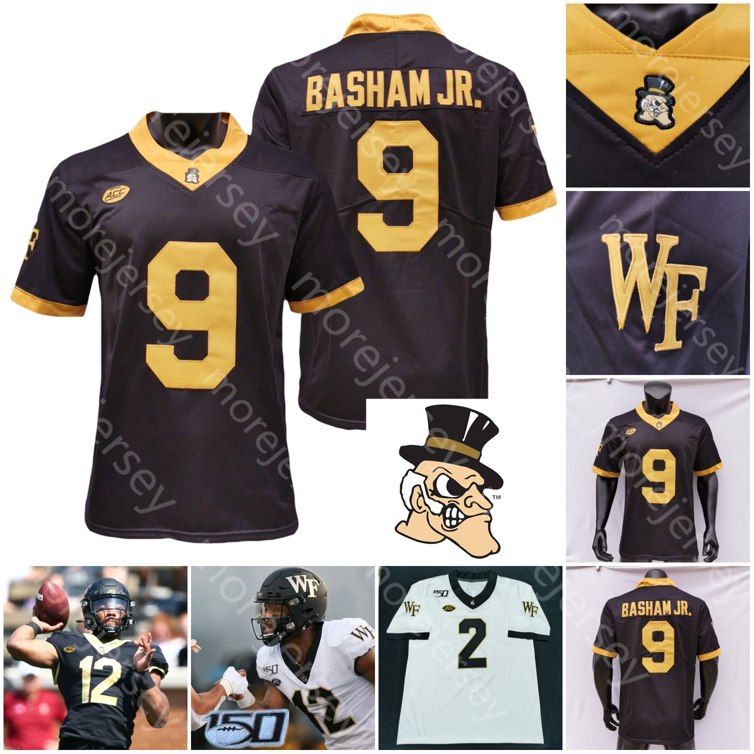 

Wake Forest Demon Deacons Football Jersey NCAA College Walker III Surratt Basham Jr. Curry Hinton Freudenthal Johns Strnad Bates III Johnson, No extra patch