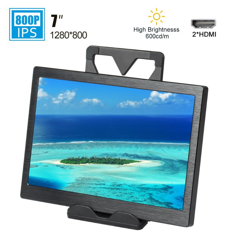 

7 inch 1280X800 portable monitor ips screen Dual speakers miniHD lcd display for Bank supermarket restaurant factory ps4 xbox
