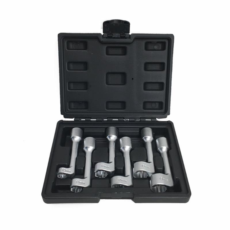 

6 pieces fuel injection pipe socket wrench L-type open-end wrench Dr. 12 14 16 17 18 19mm Socket