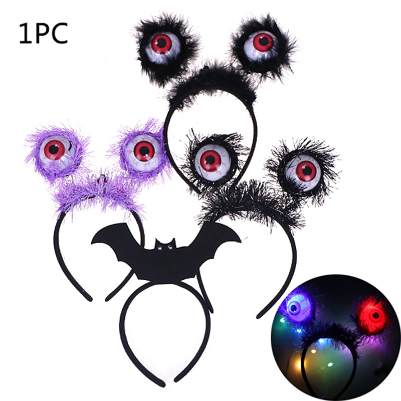 

Halloween Glowing Eyeball Headband Children Toy Funny Headbands Prom Props Hair Accessories Headdress
