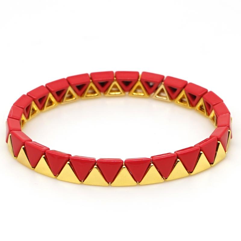 

Shinus geometric Bracelet Enamel Tile Bracelets Women Red Pulsera Mujer Moda 2020 Women Stackable Jewelry Handmade Armband Gift