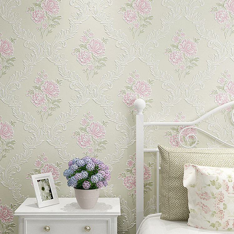 

3D Wallpaper garden non-woven wallpaper 3D Flower living room bedroom background Printed Y41, 50405