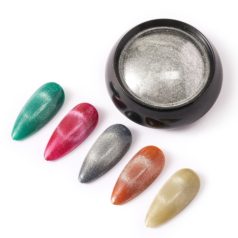 

Nail Art Deco Meow Powder ins wind multi-purpose super white high gloss cat eye powder Wide Cat Eye Quicksand Gold Meow