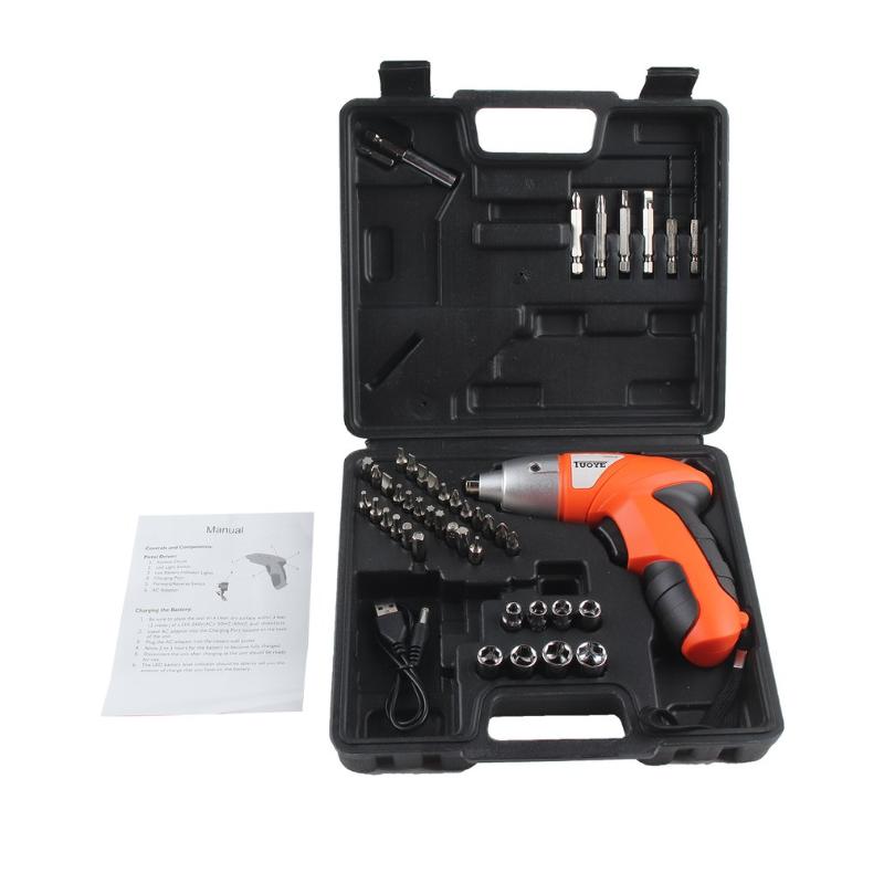 

Rechargeable 4.8V Cordless Electric Drill Pistol Drill Electric Screwdriver Lithium Battery Household DIY Tools Sets accumulator
