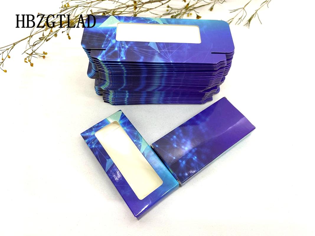 

100pcs wholesale 25mm false eyelashes packaging box fake 3d mink lashes boxes faux cils strip Rectangle soft paper case empty