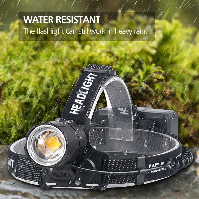 

Yellow Light White Light Headlamp XHP70.2 Most Powerful Head-mounted Led Headlight Zoomable XHP70 Fishing Camping