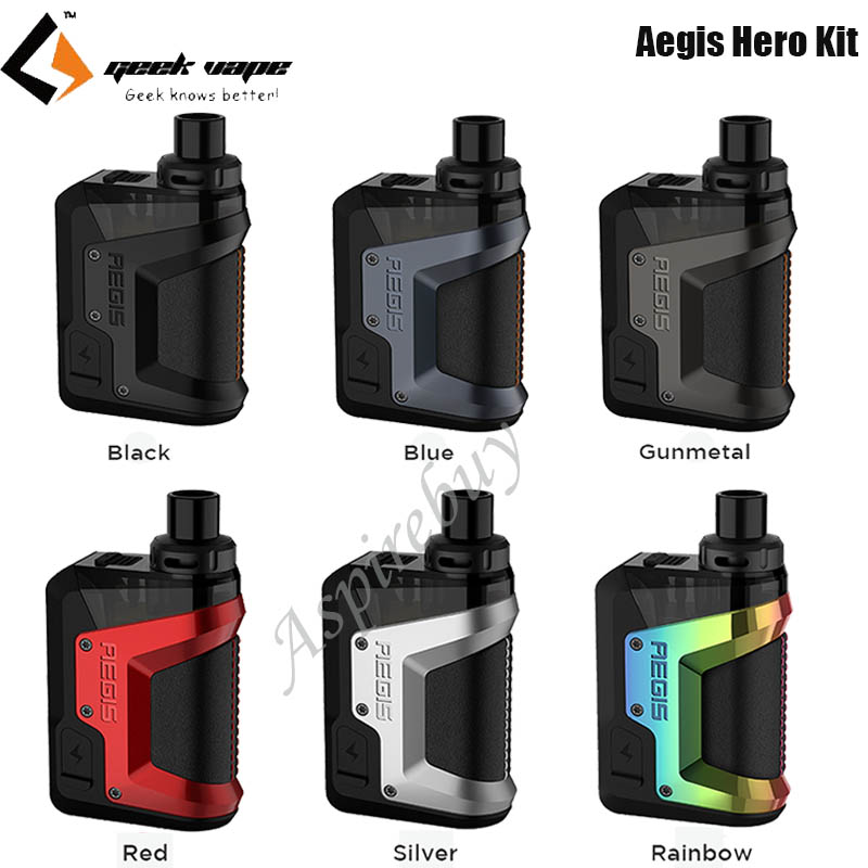 

GeekVape Aegis Hero Pod Kit 45W Output 1200mAh Battery 4ml Hero Pod fit Aegis G Coil Boost 0.4ohm & 0.6ohm Coil Authentic, Multi=leave us message