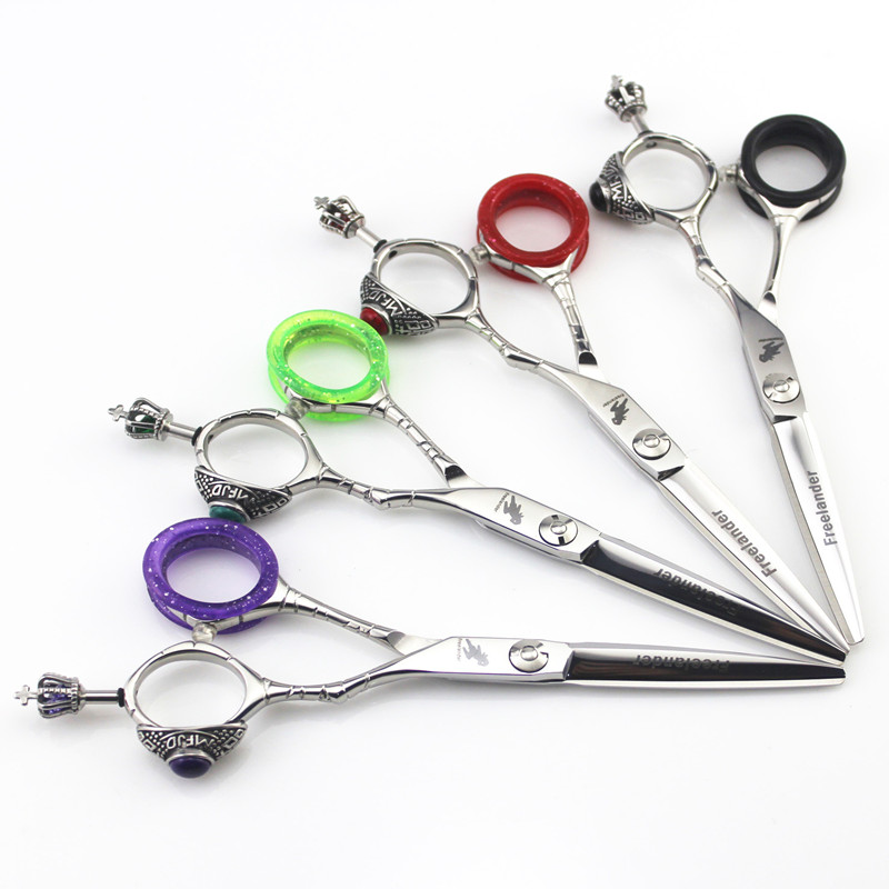 

6.0 inch Professional High Tesoura Hairdressing Crown High-end Flat Hair Scissor Salon Styling Tools Cutting Straight Scissors