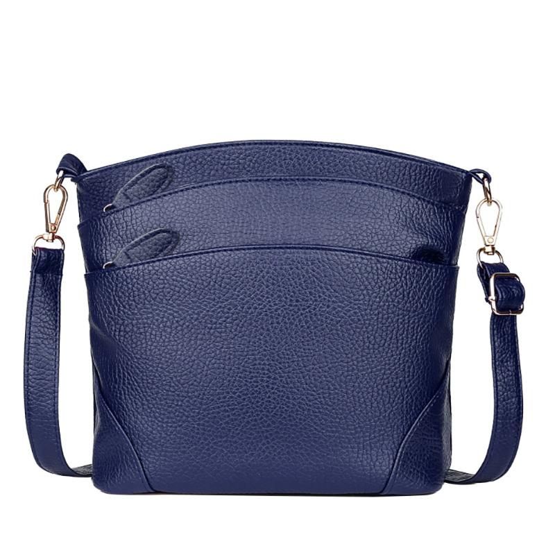 

Women Bag Simple Casual Messenger Multi Zipper Joker Shoulder schoudertas dames sac a main femme de marque soldes bolso mujer, Bk