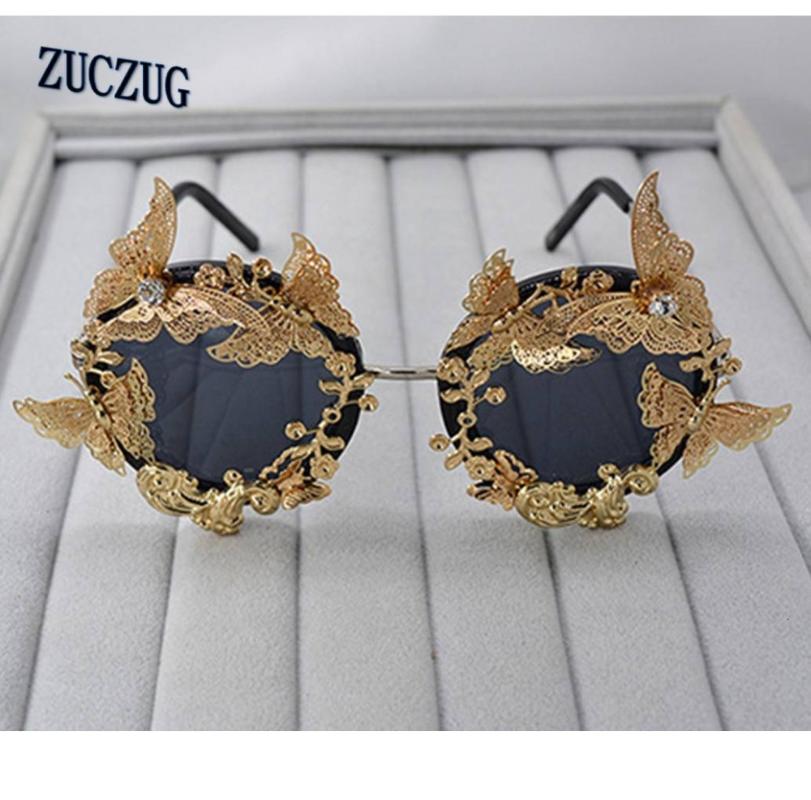 

Super Luxury Baroque Sunglasses Women Metal Flower Vintage Eyewear Brand Design Sun Glasses Outdoors Casual Fashion Accessories