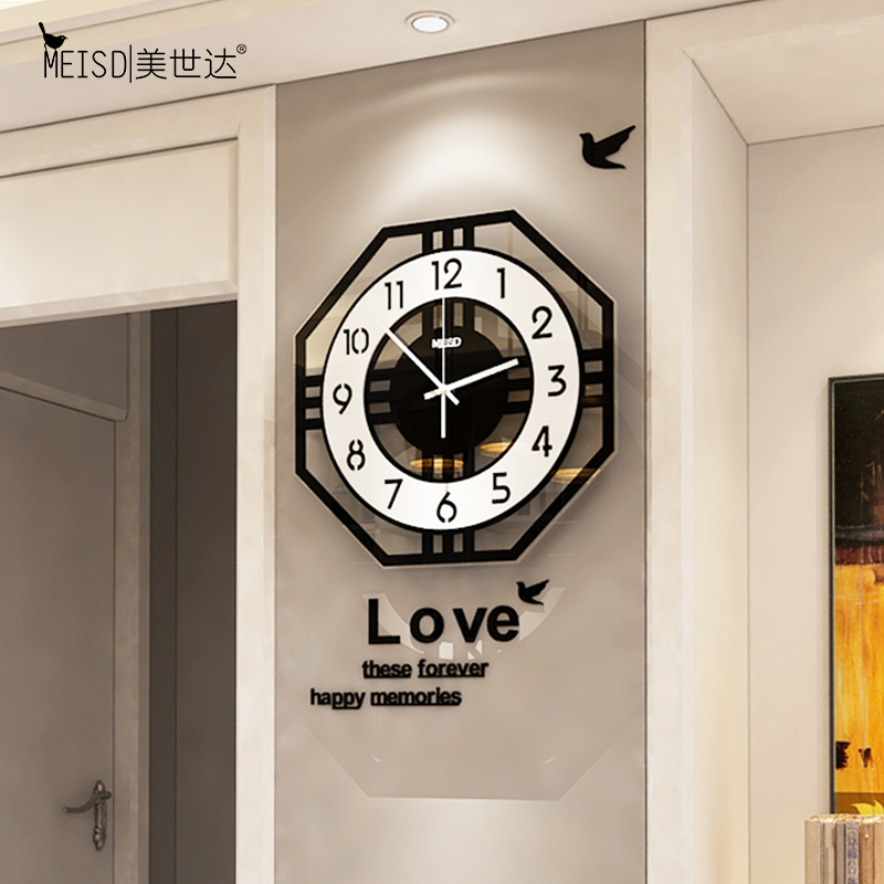 

Creattive Silent Acrylic Large Decorative Wall Clock Watch Modern Design Living Room Home Decoration Wall Watch Stickers