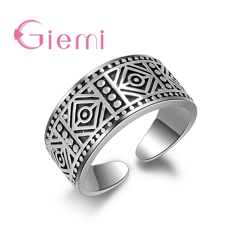 

Popular Adjustable Open Rings Simple Folk-custom Style Geometric Pattern Pretty Good Accessories For Men/Women