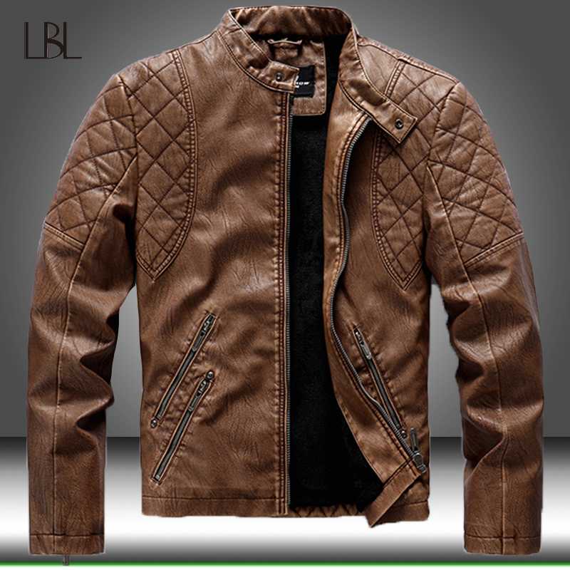 

Leather Jacket Men Bomber Baseball Jacket Biker Pu Coat Mens Autumn Winter Fleece Slim Fit Motorcycle PU Jackets Outwear Clothes, Kh49yellow