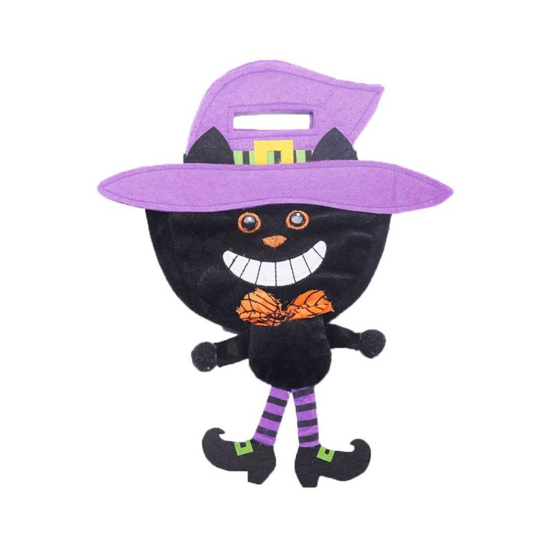 

Christmas Decorations Halloween Props Trick Or Treat Pumpkin Witch Zombie Handheld Cookie Snack Candy Bag Handbag Decor Kids Gift