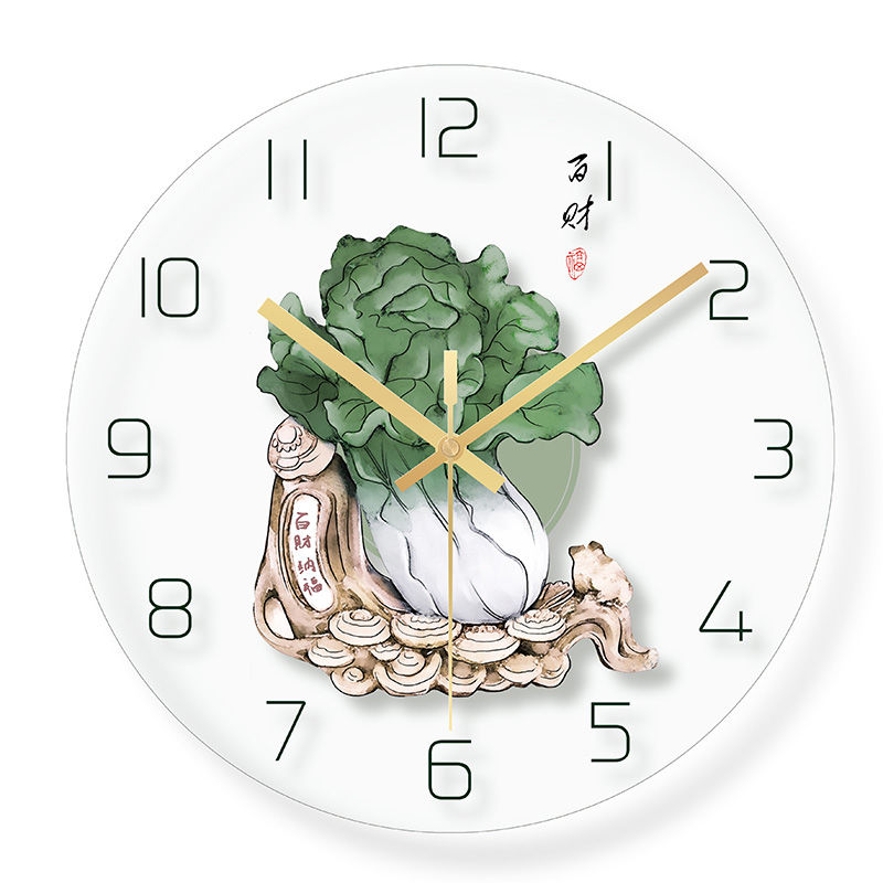 

Chinese Style Silent Clock Wall Clock Living Room Creative Bedroom Chinese Style Quartz Personality Fashion Household Wall