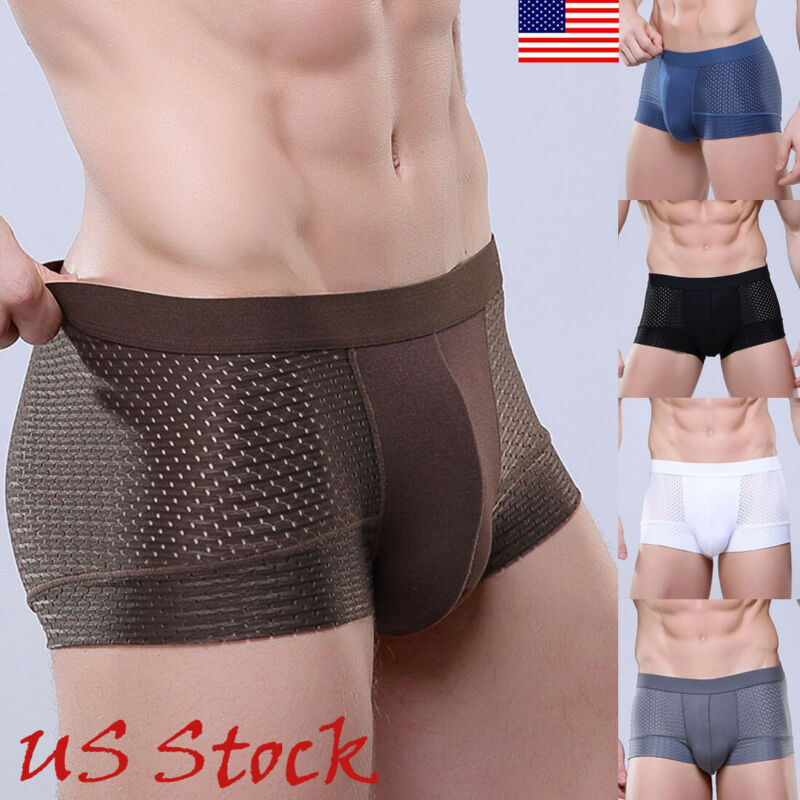 

Men's Cotton Underwear Men Cotton Underpants Male Pure Panties Shorts Underwear Solid Color Boxer Shorts, Black
