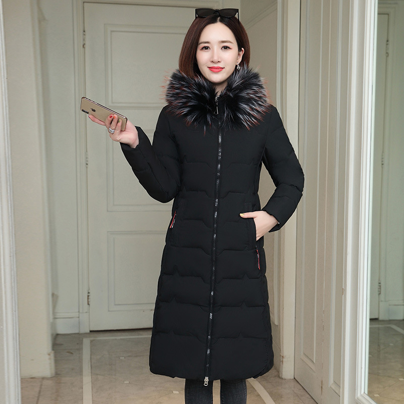 

Women's Jacket Womenswear Jackets for Women 2020 Down Cotton Coat Big Faux Collar Coats Woman Mujer Abrigos LXR239, Black