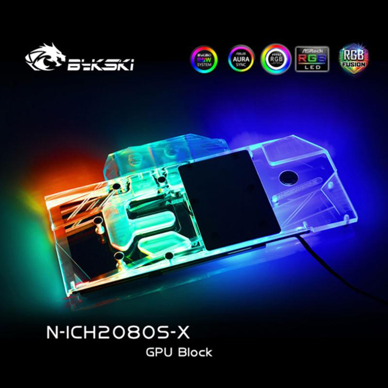 

Bykski N-ICH2080S-X Full Coverage GPU Water Block For INNO 3D geforce rtx2080/2070 super oc Graphics Card Heatsink