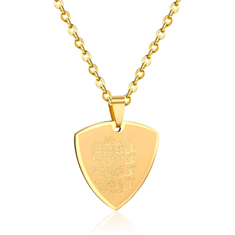 

Pendant Necklaces LUXUKISSKIDS Religious Gold Color Bible Verse Stainless Steel Scripture For Christian Jewelry