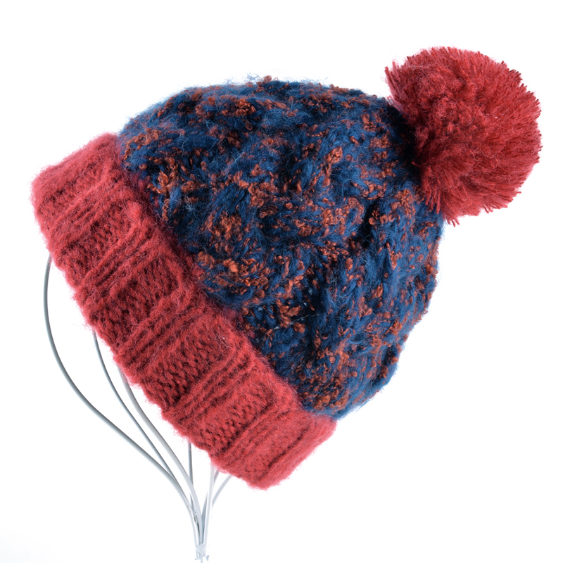 

Fashion hats for women beanies knitting wool cap keep warm bone balaclava gorro caps Color mixture casual girls winter beanie, White