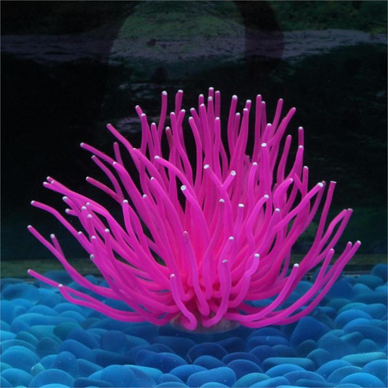 

1 Piece Artificial sea urchin Silicone Aquarium Fish Tank Ornament Simulation Sea Urchin Ball Aquarium Decoration Aquatic plant