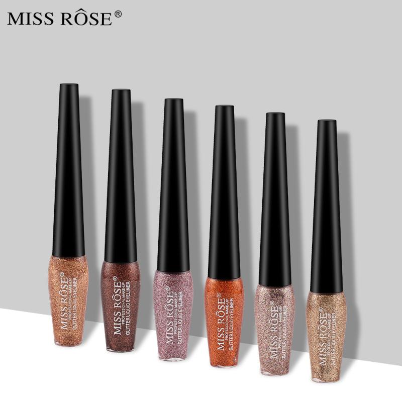 

MiSS ROSE Jin Cong Pearly Lustre Eyeliner Diamond High Light Eyeliner Long-lasting Waterproof Liquid yan ying ye, As pic