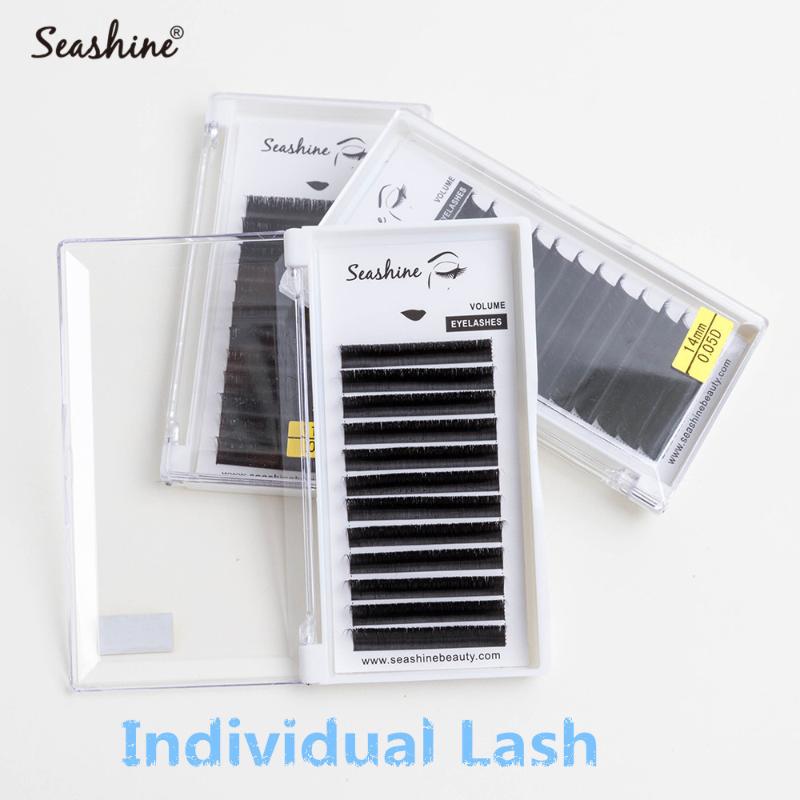 

Seashine C D L CURL Silk Eyelash Extension Nutural Long Individual Lashes 100% Hand Made False Eyelashes Makeup Lash Extension