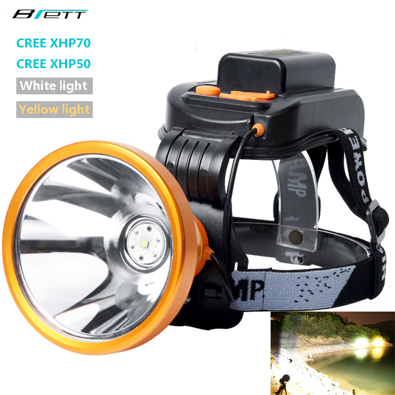 

Headlight cree xhp70 or xhp50 lamp beads Built-in 6*18650 lithium battery Direct charging Hunting led headlamp