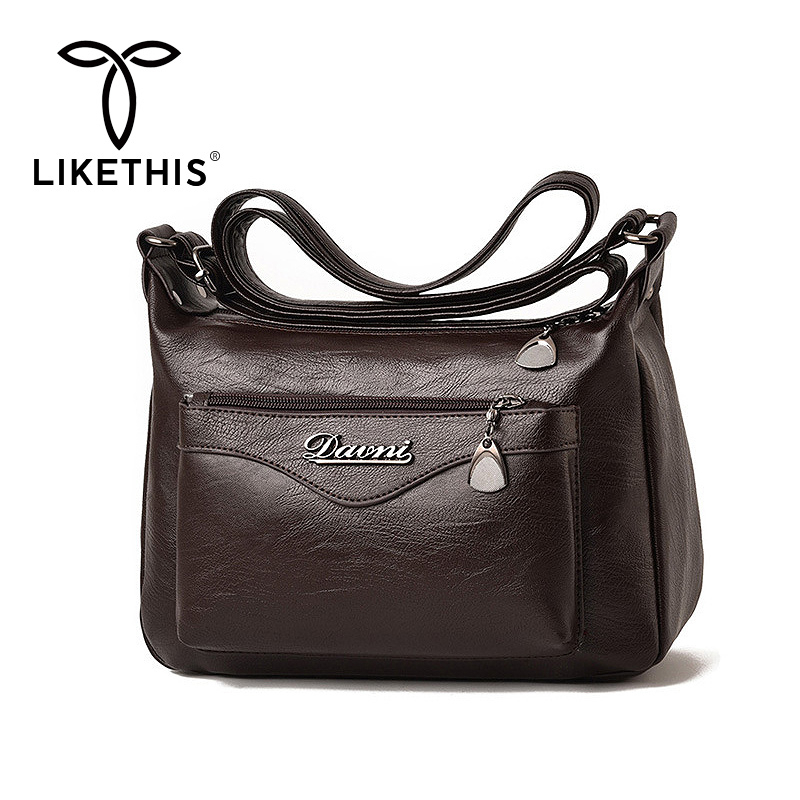 

2020 PU Leather Ladies HandBags Vintage Women Messenger Bags Crossbody Shoulder Bag Boston Hand Bags Hot Sale, Black crossbody bag