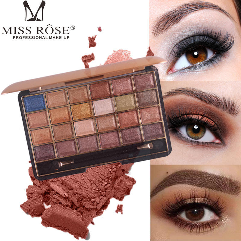 

Miss Rose Waterproof Matte Shimmer Eye Shadow Powder Contour Palette Face Makeup, Matte my02
