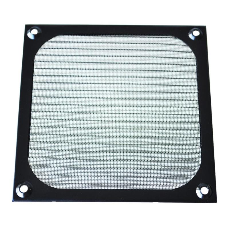 

12cm x 12cm PC Cooler Fan Aluminum Dustproof Meshy Filter Black