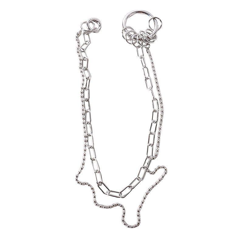 

Trending charming metal necklace link chain women round pendant long necklaces fashion jewelry
