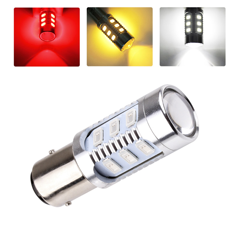 

2pcs 1157 Led BAY15D 12 led 5730 smd High Power lamp Red White Yellow p21/5w car Turn Signal bulbs Auto Light Source DC 12V, As pic