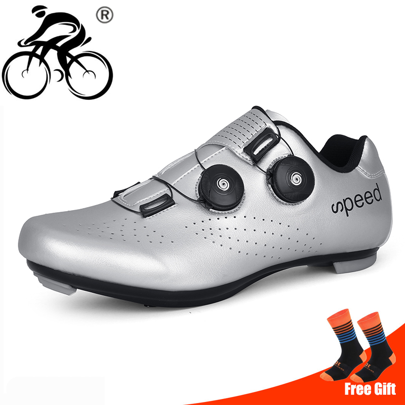

Self-Locking Road Cycling Shoes Sapatilha Ciclismo Bike Men Sneakers Racing Breathable Ultralight Professional Bicycle Shoes, Style 1 add socks