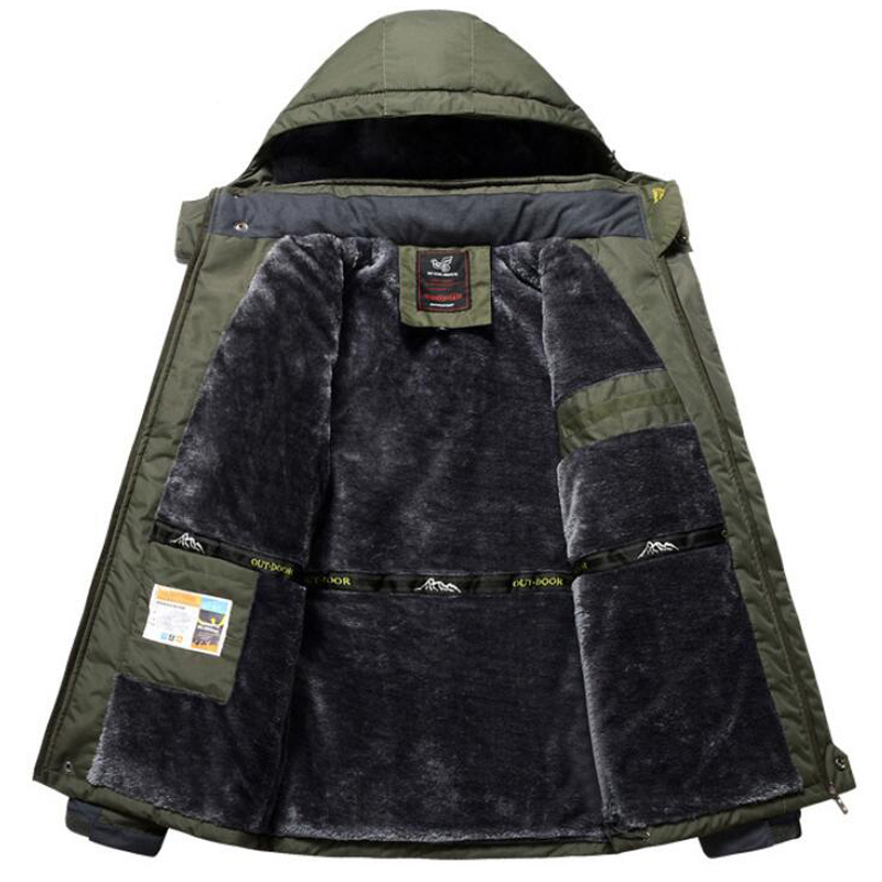 

Winter Warm Outdoor Jacket Plus Size 9xl Fleece Jacket Coat Men Windproof Waterproof Down Windbreaker Raincoat, Outdoor warm jacket