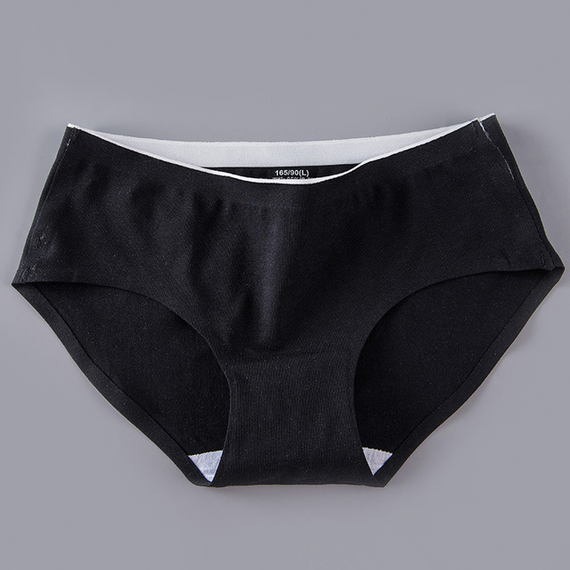 

Women's Cotton Panties , Soild, Briefs, Female, Comfort, Underwear, Black