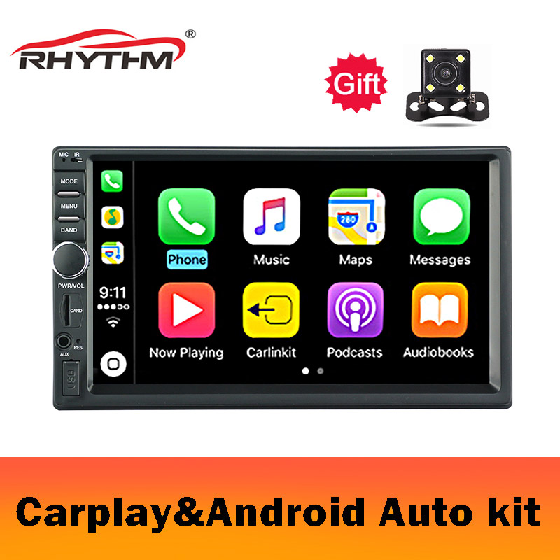 

7inch Universal 2DIN Car Stereo Multimedia System with carplay android auto player RDS Bluetooth GPS Navigation Head Unit Radio