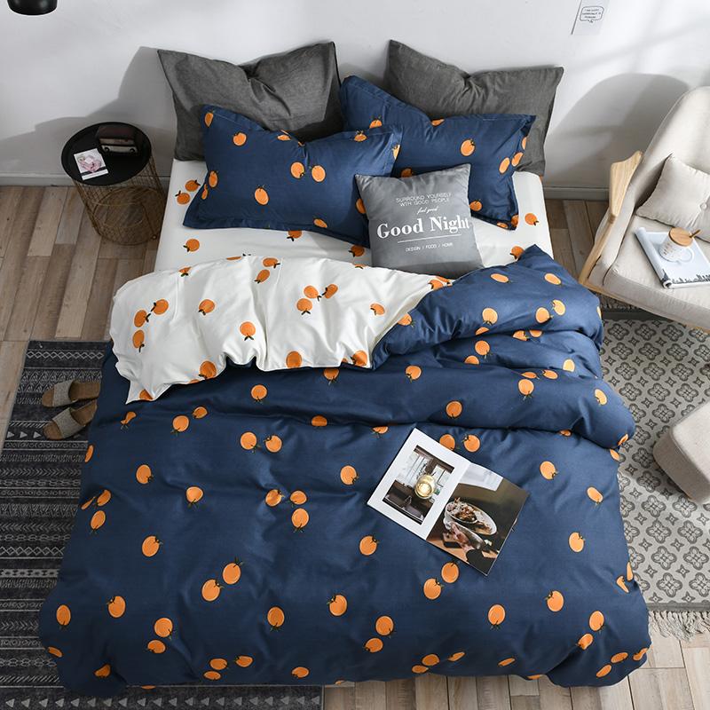 

Bedding Sets 25 Set 5 Size Stripe Heart Black Bed Linen 4pcs/set Duvet Cover Pastoral Sheet AB Side 2021