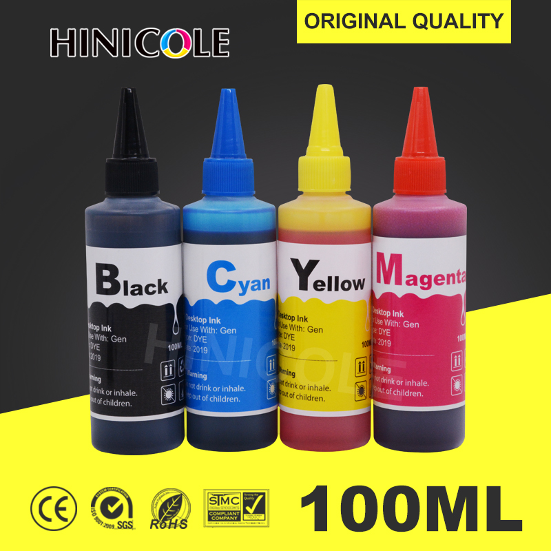 

100ml Ink Refill Kit For 21 22 301 302 304 121 122 123 650 652 300 140 141 350 351 343 338 XL Cartridge Printer Dye Ink