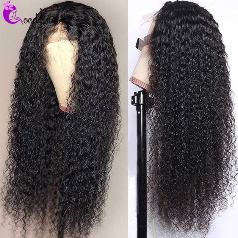 

Malaysian Natural Curly Lace Front Wig Human Hair Wigs 4x4 6x6 Curly Closure Wig Pre Pucked 13x4 Kinky Lace Frontal, 4x4 lace closure wig